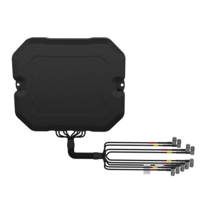 Panorama CASEANT4-6-60-Q 4x4 MIMO 4G/5G LTE and 4x4 MIMO WiFi Antenna for deployable cases, 617-960/1427-6000 MHz, integrated low loss flame retardant cables